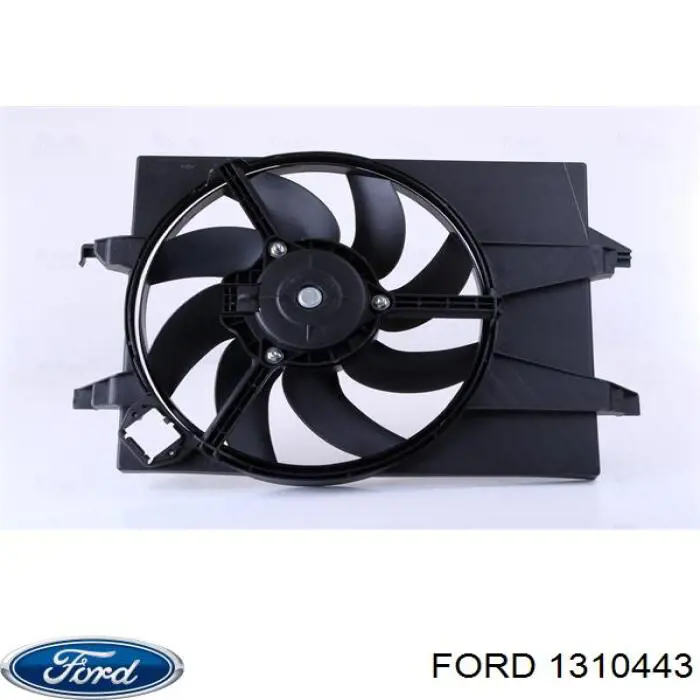 1479883 Ford дифузор радіатора охолодження, в зборі з двигуном і крильчаткою