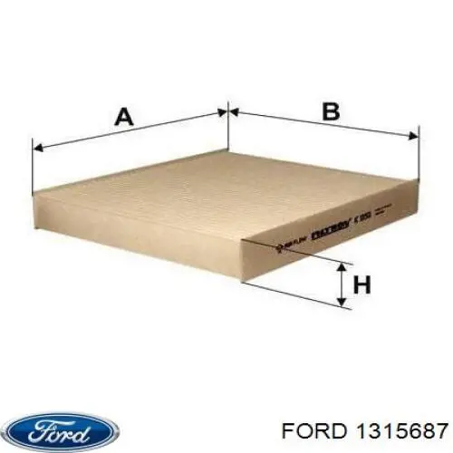 1315687 Ford Внутрішньосалонний фільтр