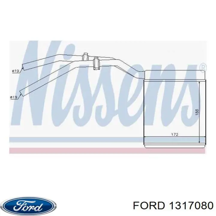 1317080 Ford Радіатор опалювача салону