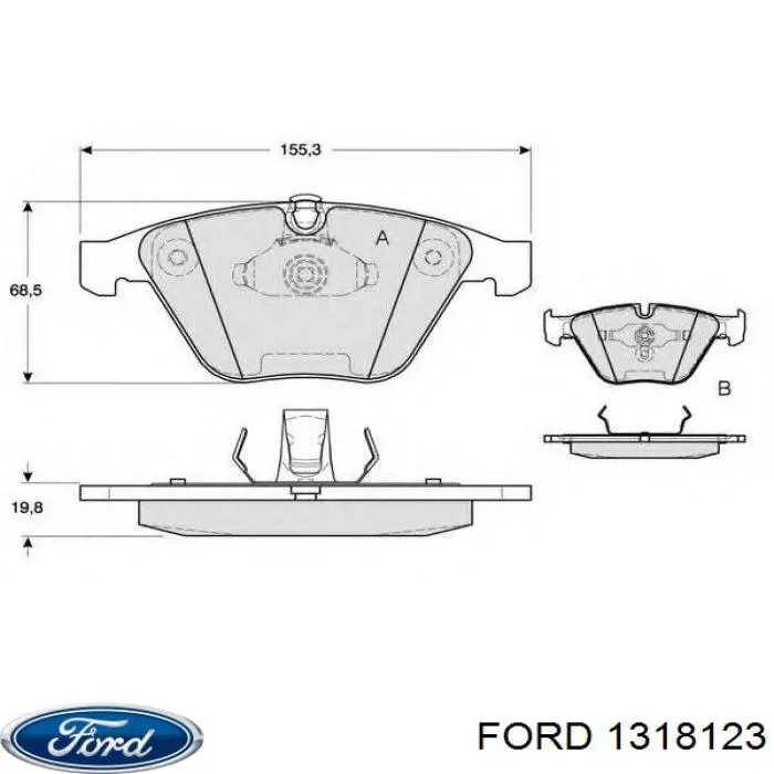 Пружина передня 1318123 Ford