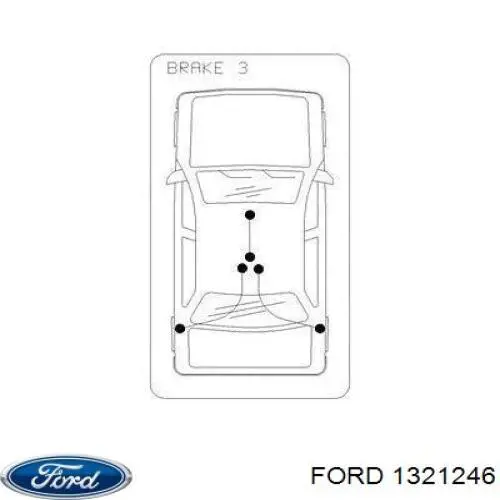 1674968 Ford трос ручного гальма передній