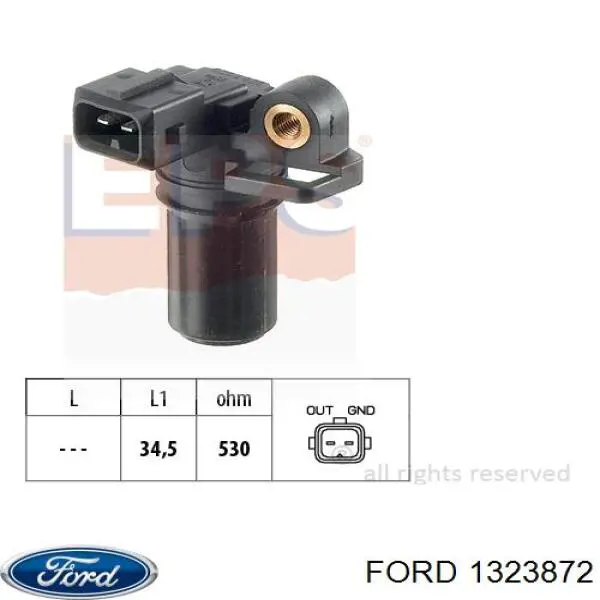 1323872 Ford датчик положення (оборотів коленвалу)