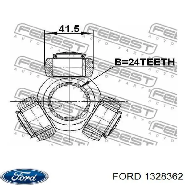 1328362 Ford Привід передній правий