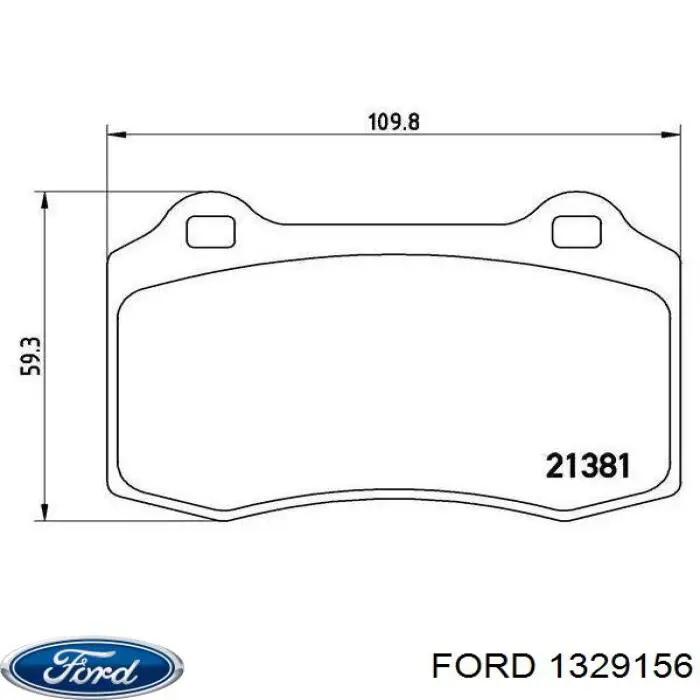 Колодки гальмівні передні, дискові 1329156 Ford