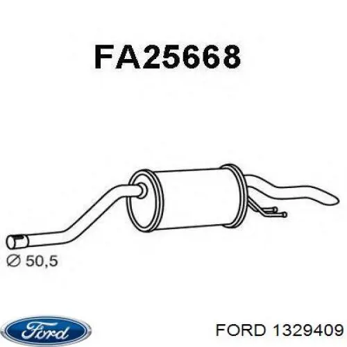 Фара права 1329409 Ford