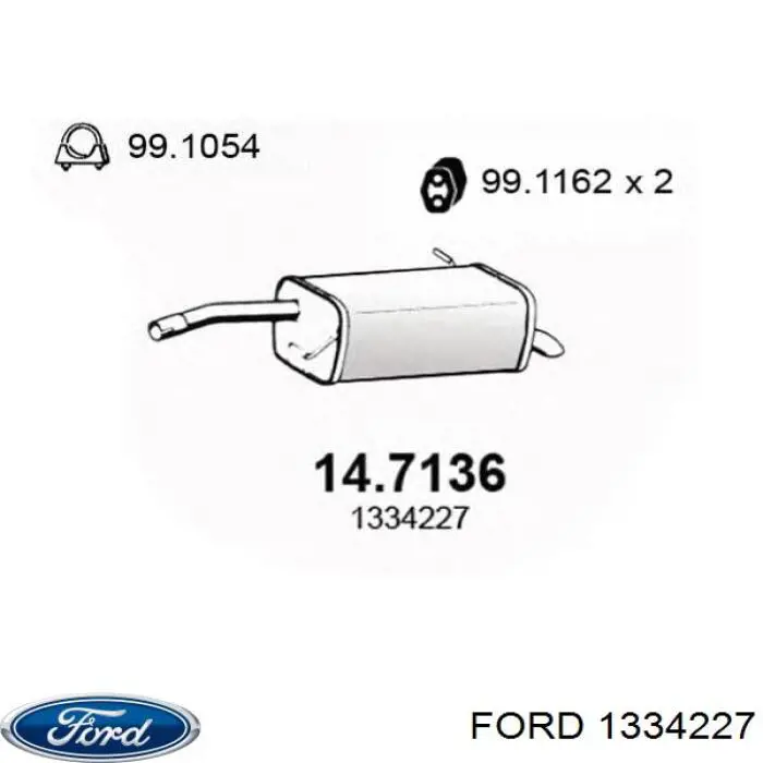 Купити 1334227 Ford Вихлоп