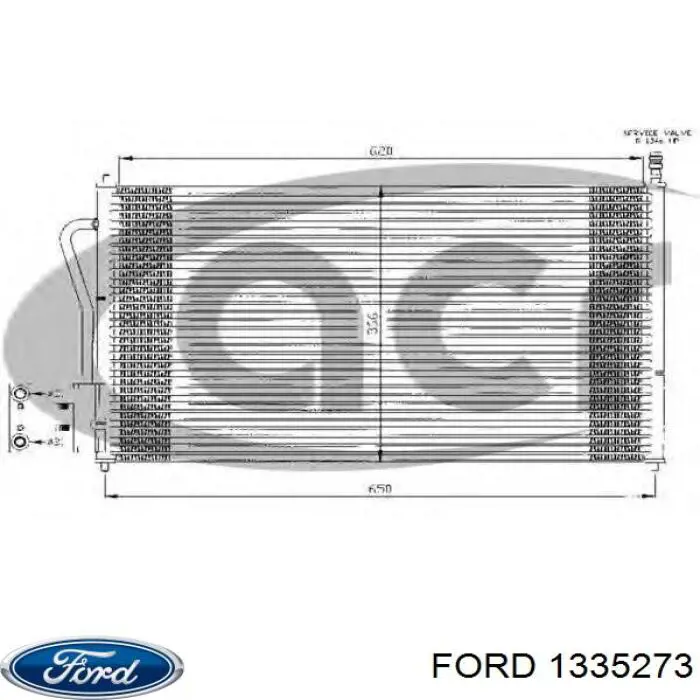 Радіатор кондиціонера 1335273 Ford