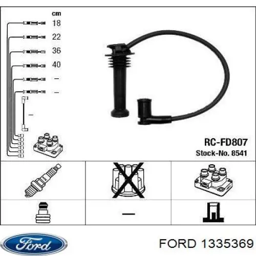 Купити 1335369 Ford Провід високовольтні, комплект