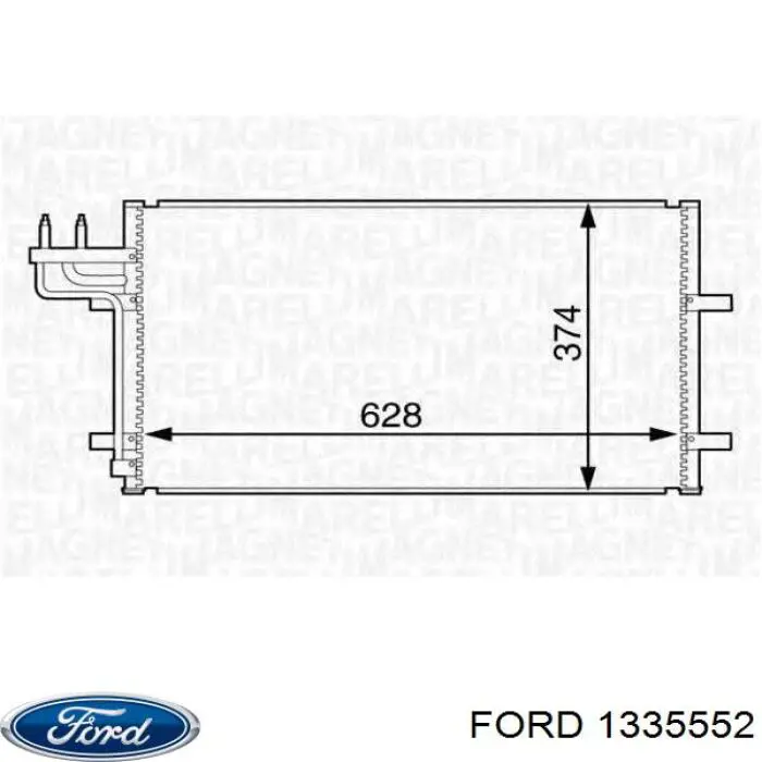 Конденсатор кондиціонера Ford 1335552 ціна, від 68.76 USD