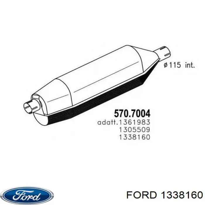 Бризковики передні, комплект Ford 1338160 ціна, від 53.71 USD