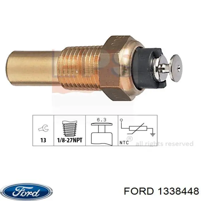 Датчик температури охолоджуючої рідини 9543802 General Motors