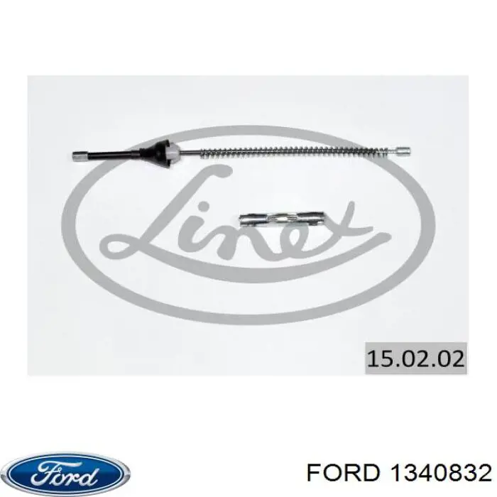 Трос ручного гальма задній, правий/лівий 1340832 Ford