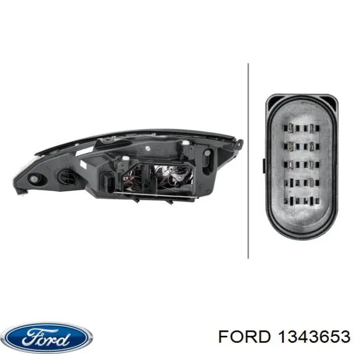 Купити 1343653 Ford Права блок фара
