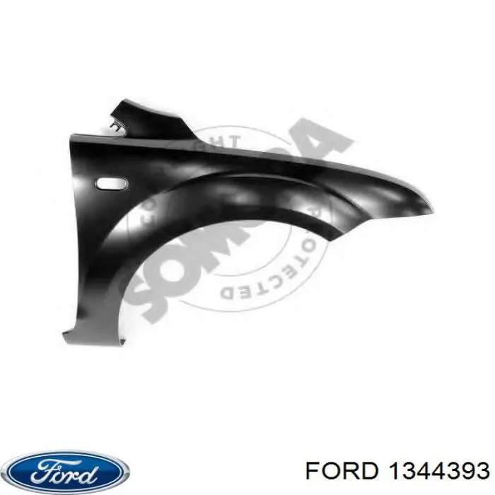 Крило переднє праве Ford 1344393 ціна, від 45.79 USD