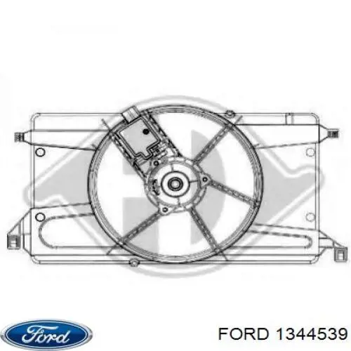 Дифузор радіатора охолодження, в зборі з двигуном і крильчаткою Ford 1344539 ціна, від 91.04 USD