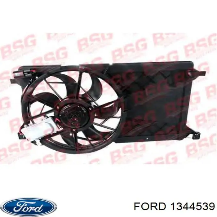 Купити 1344539 Ford Дифузор радіатора охолодження, в зборі з двигуном і крильчаткою