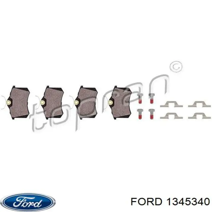 Задні гальмівні колодки Ford 1345340 ціна, від 14.09 USD