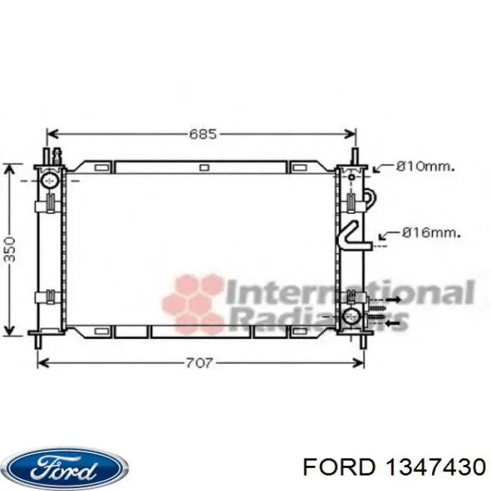 Радіатор основний Ford 1347430 ціна, від 48.78 USD