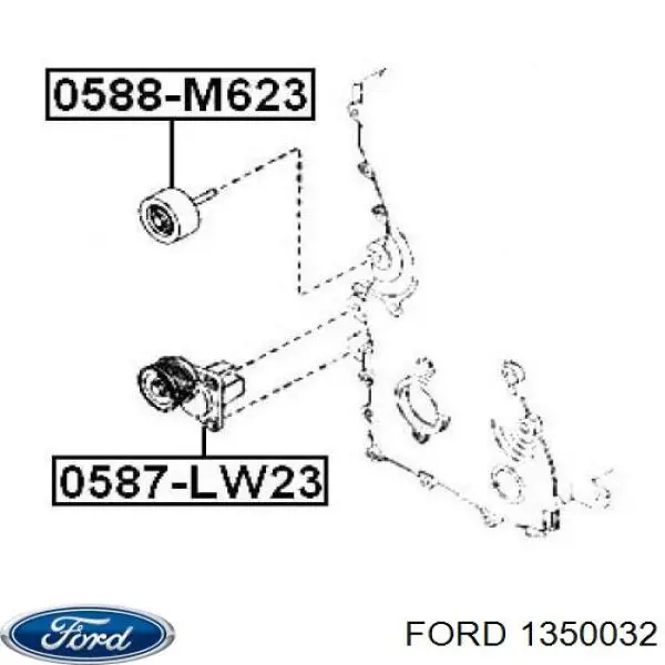 Натягувач приводного ременя Ford 1350032 ціна, від 63.34 USD