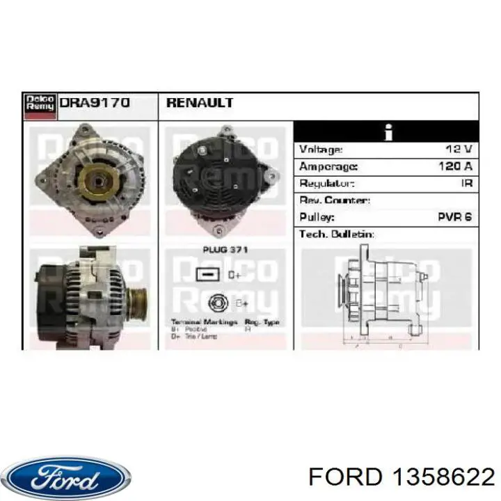 Фара правая Ford 1S7113005CK ціна, від 27.78 USD