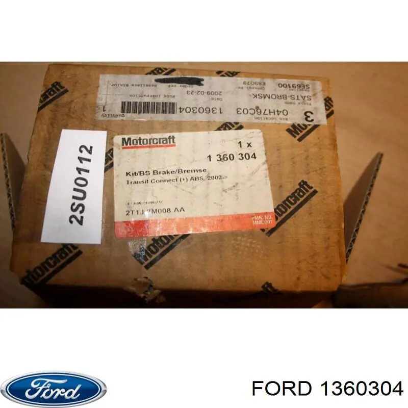 1360304 Ford колодки гальмові задні, дискові