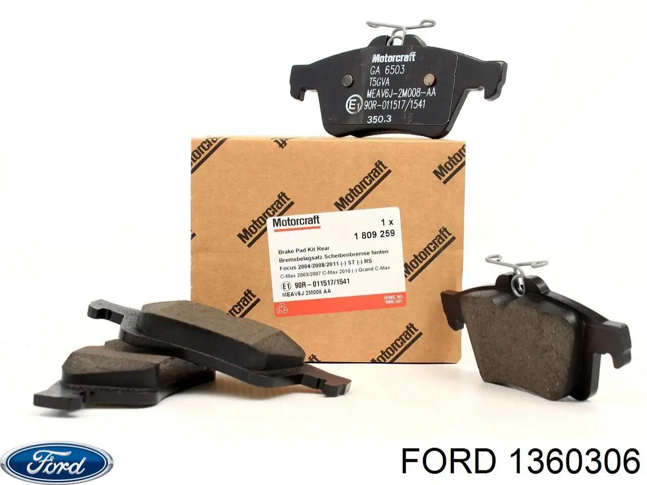 1360306 Ford колодки гальмові задні, дискові