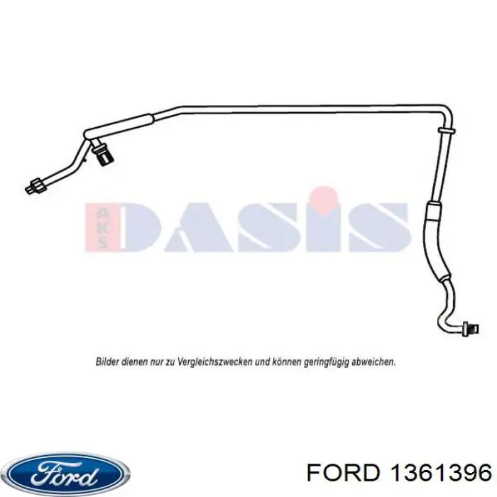 Купити 1361396 Ford Шланг кондиціонера, від радіатора до випарника