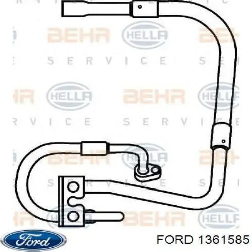 Шланг кондиціонера, від компресора до радіатора 1361585 Ford