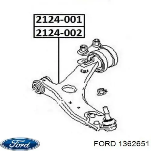 1362651 Ford Поперечний важіль
