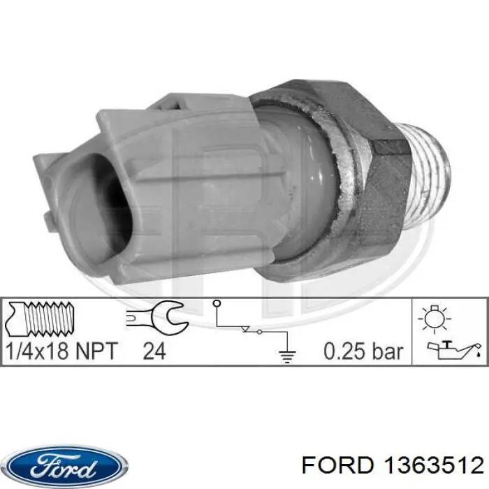 Купити 1363512 Ford Датчик тиску масла