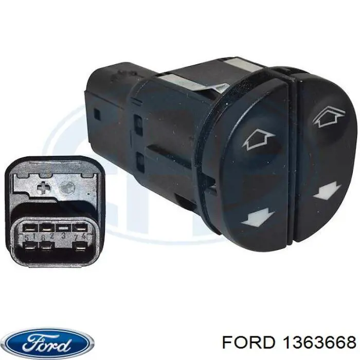 Кнопка вмикання двигуна склопідіймача передня ліва Ford 1363668 ціна, від 17.15 USD