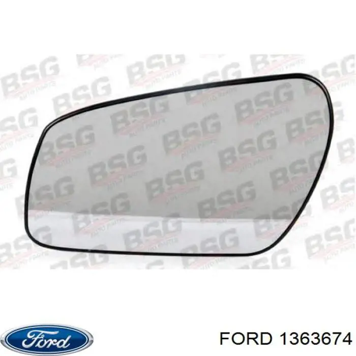 1363674 Ford дзеркальний елемент дзеркала заднього виду, лівого