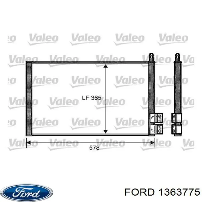 Радіатор охолодження кондиціонера Ford 1363775
