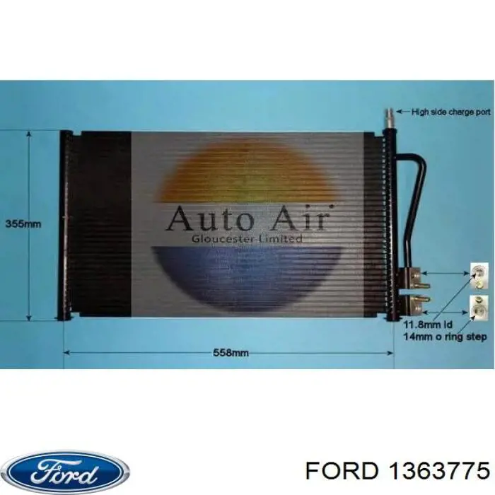 1363775 Ford радіатор кондиціонера