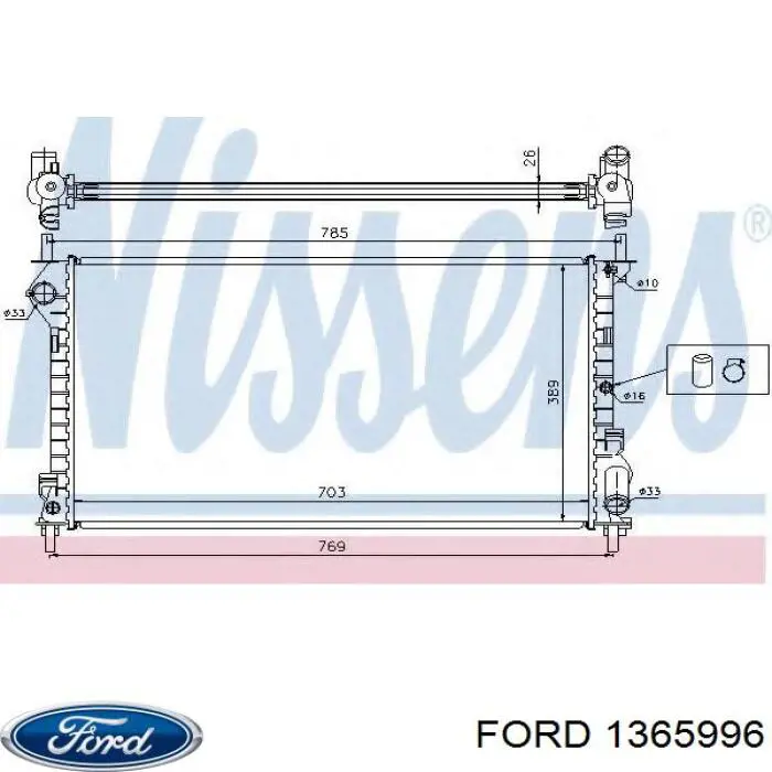1365996 Ford Радіатор охолодження двигуна