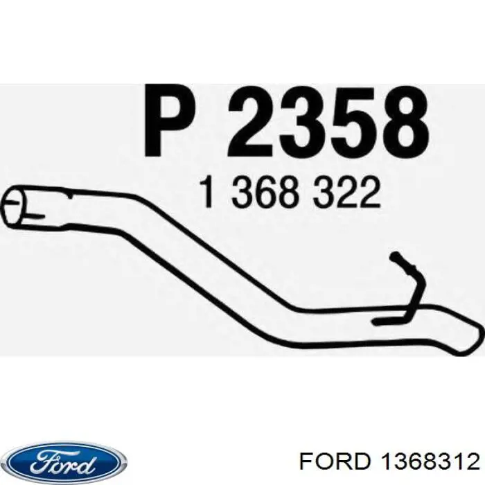 Купити 1368312 Ford Вихлоп