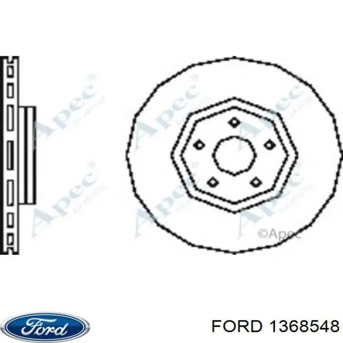 Гальмівні диски передні 1368548 Ford