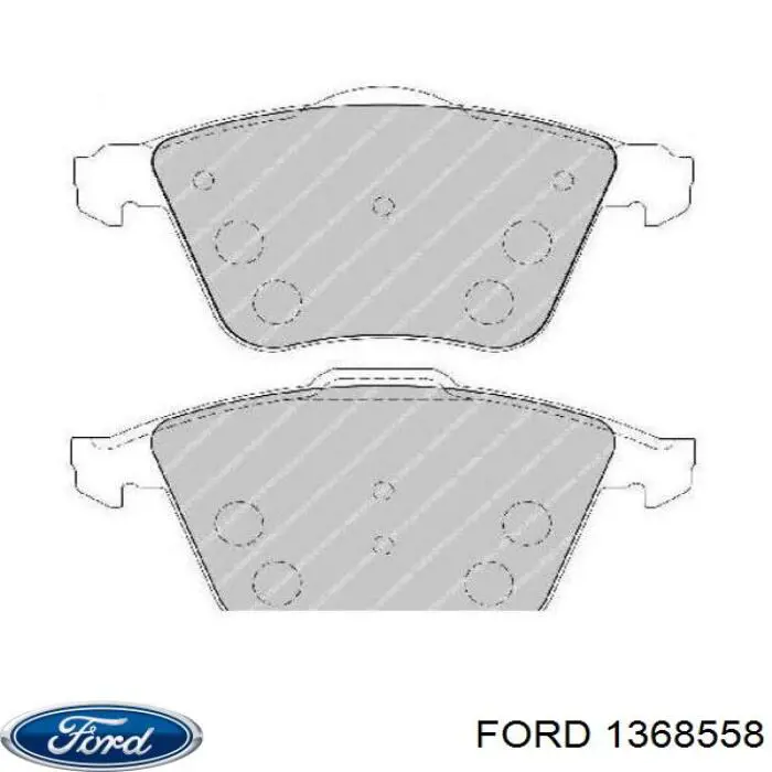 Передні тормозні колодки 1368558 Ford