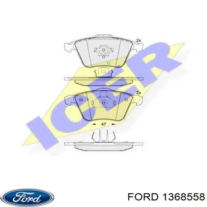 Купити 1368558 Ford Колодки гальмівні передні, дискові