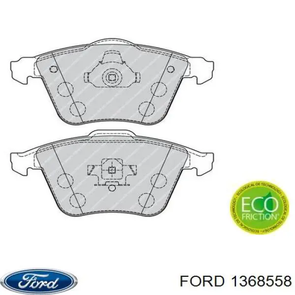 Передні тормозні колодки 1368558 Ford
