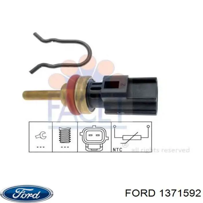 1371592 Ford датчик температури охолоджуючої рідини