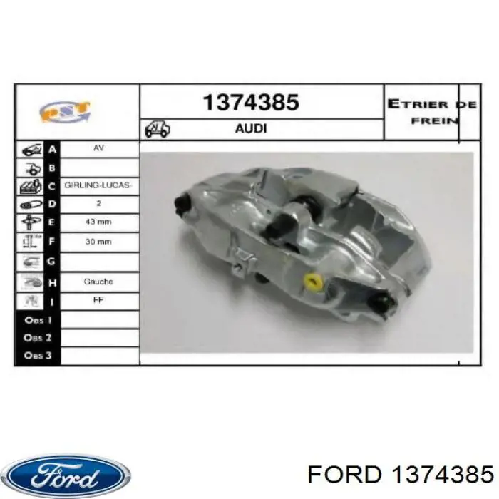 Купити 1374385 Ford Ролик приводного ременя, паразитний