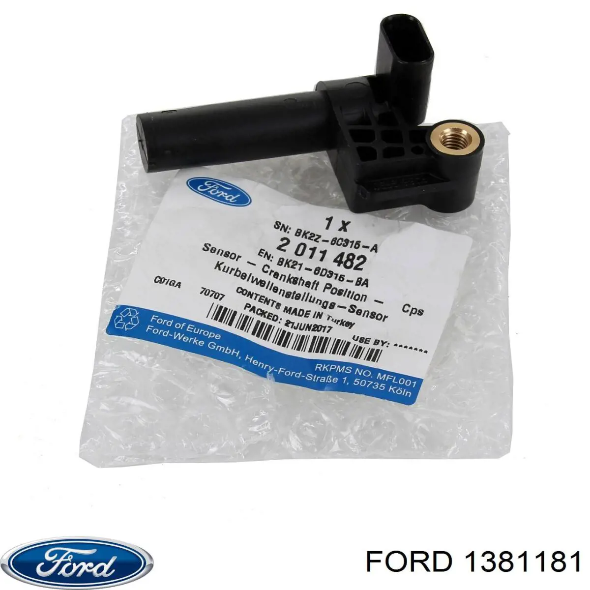 Купити 6S7112B591BA Ford Датчик температури відпрацьованих газів (ВГ), до каталізатора