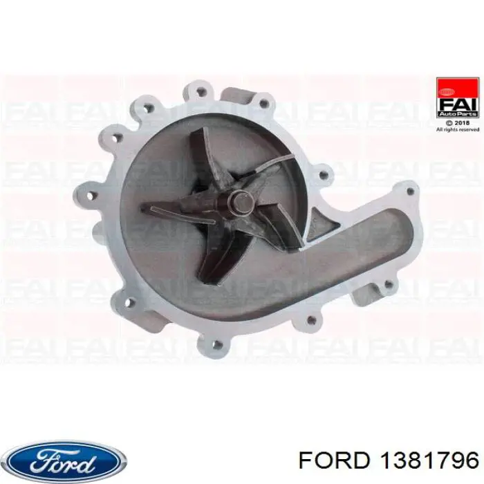 Купити 1381796 Ford Помпа водяна (насос) охолодження, в зборі з корпусом