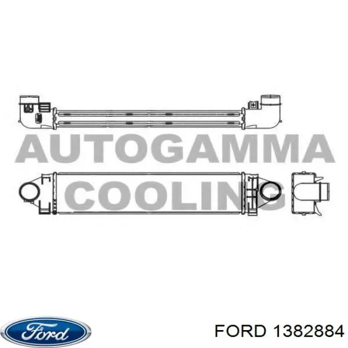 1382884 Ford радіатор интеркуллера
