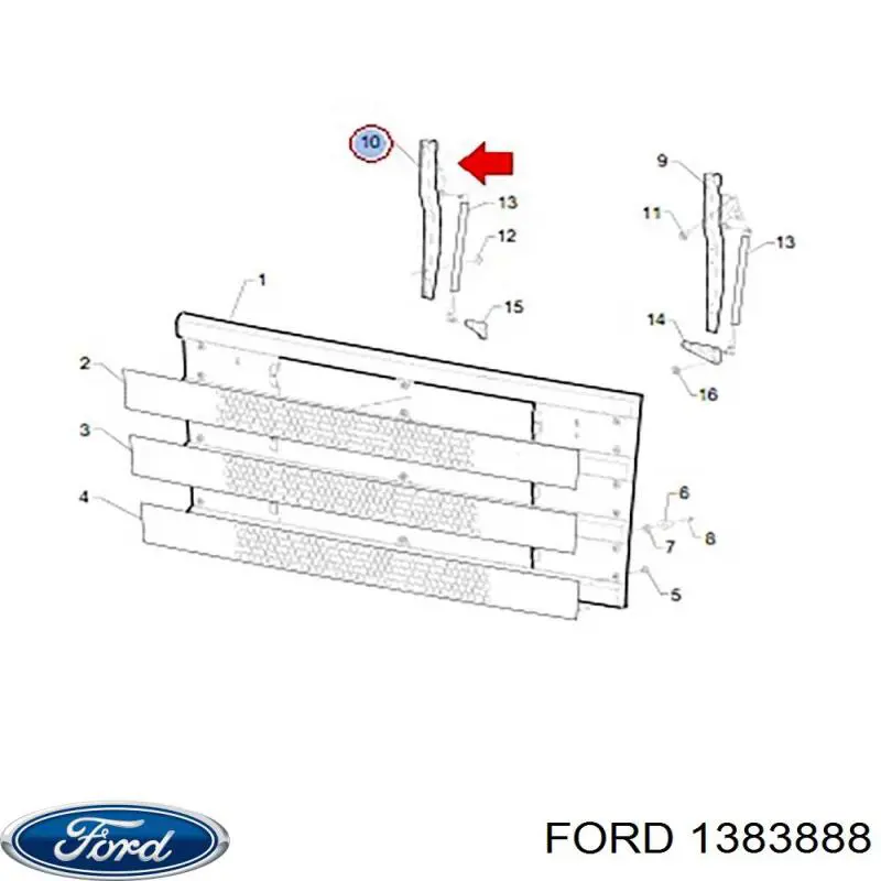 1383888 Ford радіатор кондиціонера салонний, випарник