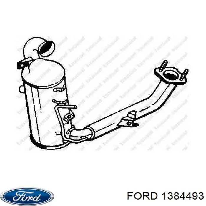 Конвертор-каталізатор (каталітичний нейтралізатор) 1384493 Ford