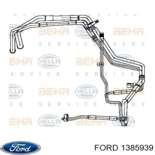 1385939 Ford Шланг кондиціонера, від радіатора до випарника