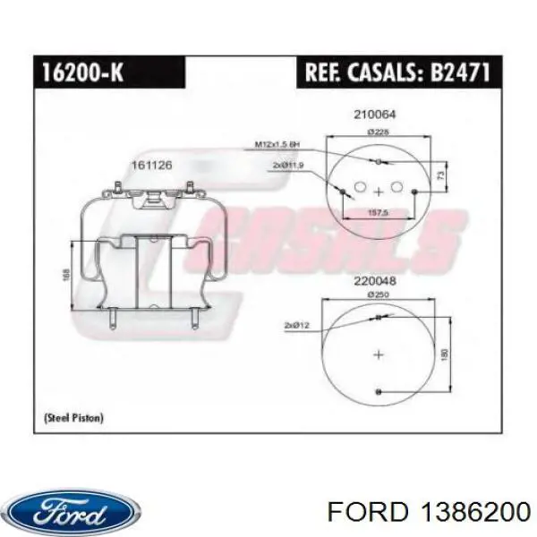 Бампер передній, верхня частина Ford 1386200 ціна, від 40.88 USD