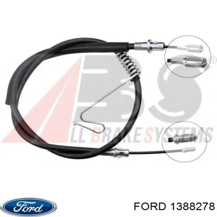 Трос стоянкового гальма задній правий Ford 1388278 ціна, від 11.55 USD